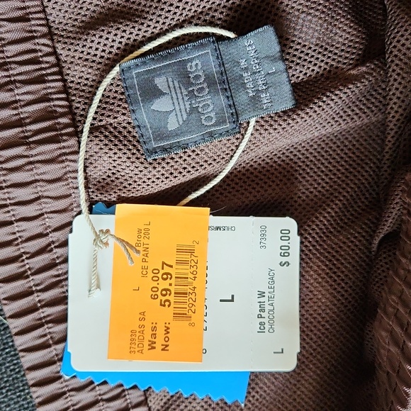 NWT Adidas Brown Climawarm Activewear Pants Men's Size L - Picture 8 of 10